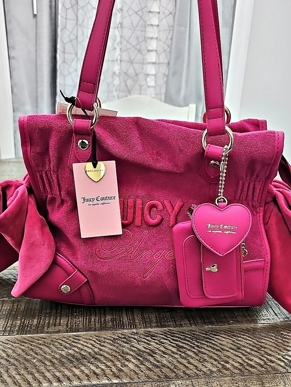 Juicy Couture Juicy Angel Tote in Raspberry Tart NWT